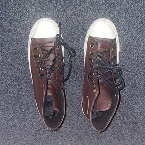 Converse brown leather high top - Never Worn
